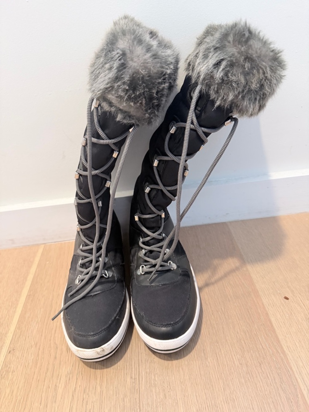 Cougar Vesta Faux Fur Collar Knee High Snow Boot- Wide Calf